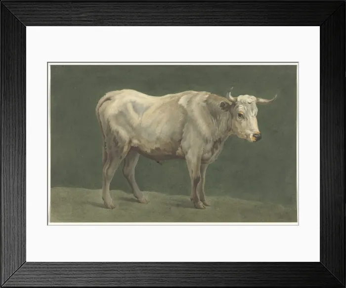 Framed Print : Standing bull, to the right, 1775-1833. Creator: Jean Bernard Framed Print : Standing bull, to the right, 1775-1833. Creator: Jean Bernard