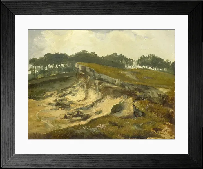 Framed Print : Sand Excavation, 1839. Creator: Johannes Tavenraat Framed Print : Sand Excavation, 1839. Creator: Johannes Tavenraat