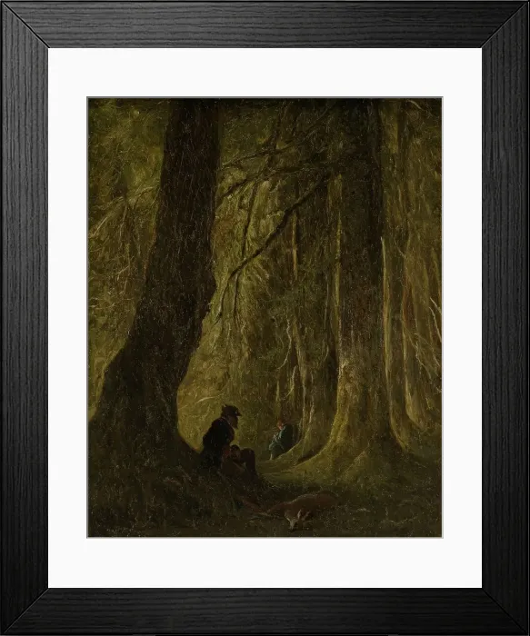 Framed Print : Hunting scene, 1830-1860. Creator: Johannes Tavenraat Framed Print : Hunting scene, 1830-1860. Creator: Johannes Tavenraat