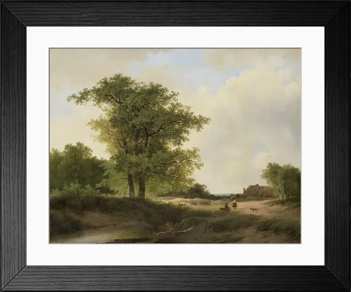 Framed Print : Landscape with Farmstead, c.1840-c.1890. Creator: Johannes Warnardus Bilders Framed Print : Landscape with Farmstead, c.1840-c.1890. Creator: Johannes Warnardus Bilders