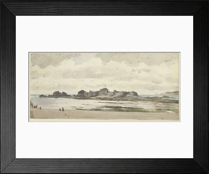 Framed Print : Castle or fortress on the coast, 1846-1902. Creator: James Tissot Framed Print : Castle or fortress on the coast, 1846-1902. Creator: James Tissot