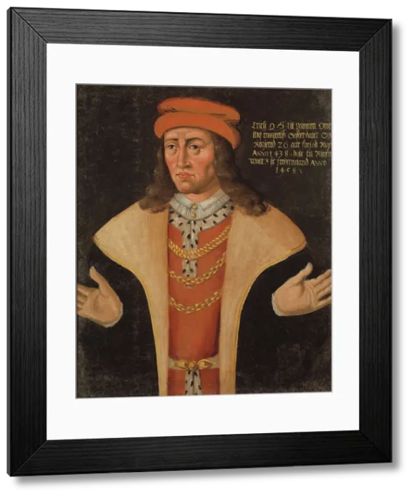 Framed Print : Erik I, 1382-1459, Duke of Pomerania, King of Denmark, Norway and Sweden, c15th century. Creator: Anon Framed Print : Erik I, 1382-1459, Duke of Pomerania, King of Denmark, Norway and Sweden, c15th century. Creator: Anon