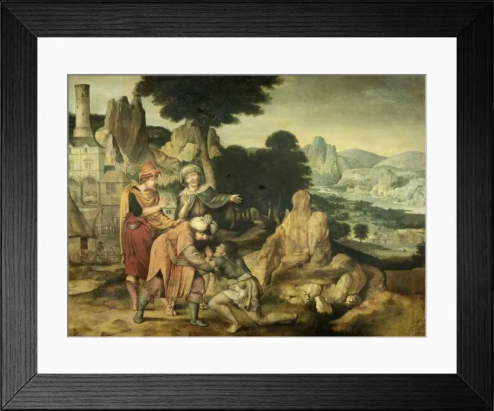 Framed Print : Parable of the Prodigal Son, 1538. Creator: Cornelis Massys Framed Print : Parable of the Prodigal Son, 1538. Creator: Cornelis Massys