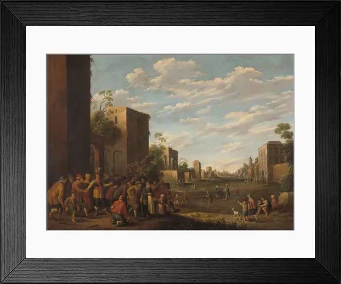 Framed Print : Housing the Poor, 1647. Creator: Joost Cornelisz Droochsloot Framed Print : Housing the Poor, 1647. Creator: Joost Cornelisz Droochsloot