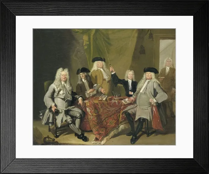 Framed Print : Inspectors of the Collegium Medicum in Amsterdam, 1724, 1724. Creator: Cornelis Troost Framed Print : Inspectors of the Collegium Medicum in Amsterdam, 1724, 1724. Creator: Cornelis Troost