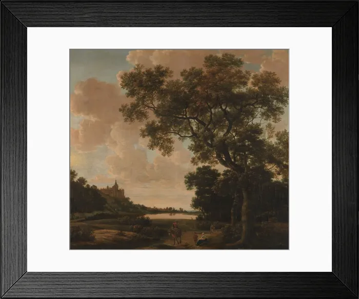 Framed Print : Landscape with the Schwanenburg, Cleves, c.1650-c.1655. Creator: Joris van der Haagen Framed Print : Landscape with the Schwanenburg, Cleves, c.1650-c.1655. Creator: Joris van der Haagen