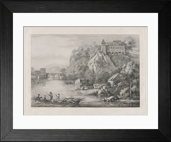 Framed Print : View of the Convent of the Barefooted Carmelites, 1807. Creator: Jean-Jacques de Boissieu Framed Print : View of the Convent of the Barefooted Carmelites, 1807. Creator: Jean-Jacques de Boissieu