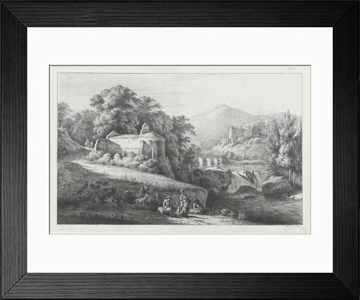 Framed Print : The Old Chapel at Châtillon-d'Azergues, 1799. Creator: Jean-Jacques de Boissieu Framed Print : The Old Chapel at Châtillon-d'Azergues, 1799. Creator: Jean-Jacques de Boissieu