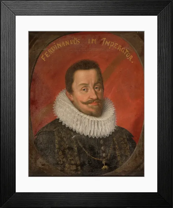 Framed Print : Ferdinand II, 1578-1637, Holy Roman Emperor King of Bohemia and Hungary, c17th century. Creator: Anon Framed Print : Ferdinand II, 1578-1637, Holy Roman Emperor King of Bohemia and Hungary, c17th century. Creator: Anon