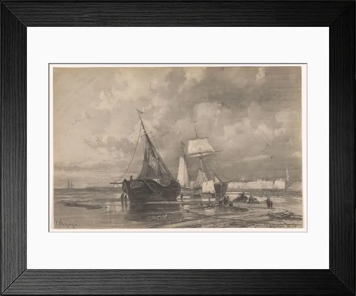 Framed Print : Vlissingen, 1860. Creator: Johan Conrad Greive Framed Print : Vlissingen, 1860. Creator: Johan Conrad Greive