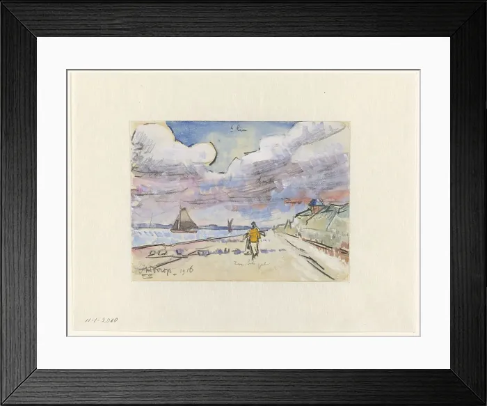 Framed Print : Road along canal, 1916. Creator: Jan Toorop Framed Print : Road along canal, 1916. Creator: Jan Toorop