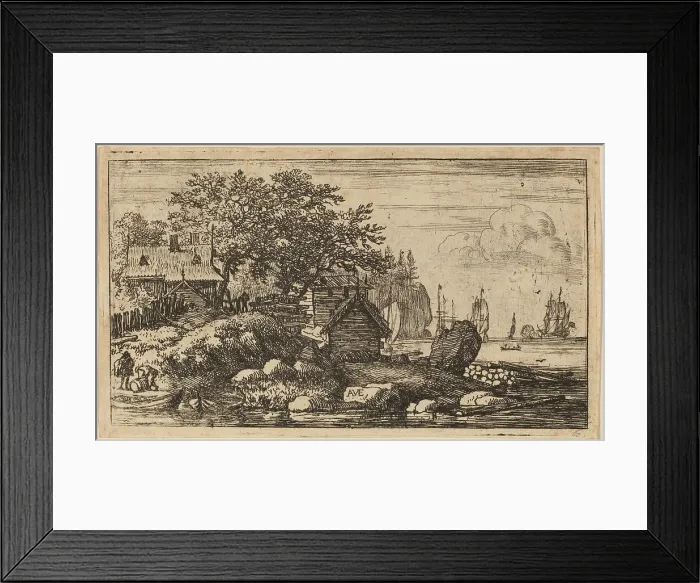 Framed Print : Two Empty Skiffs, probably c. 1645 / 1656. Creator: Allart van Everdingen Framed Print : Two Empty Skiffs, probably c. 1645 / 1656. Creator: Allart van Everdingen
