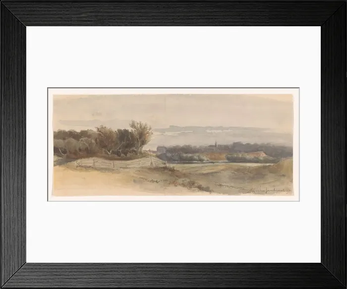 Framed Print : Panoramic landscape, 1850-1903. Creator: Jan Hendrik Weissenbruch