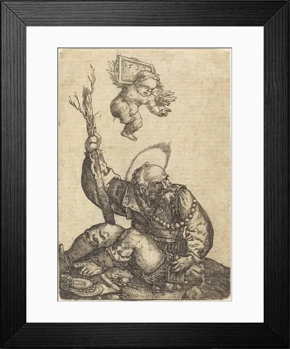 Framed Print : Saint Christopher, 1520. Creator: Barthel Beham Framed Print : Saint Christopher, 1520. Creator: Barthel Beham