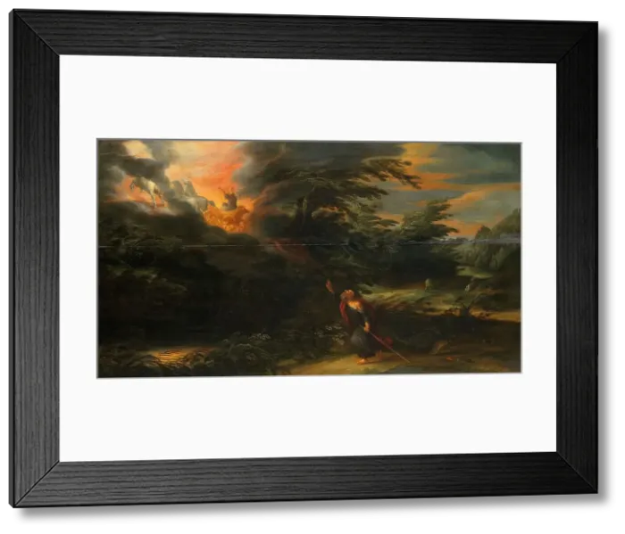 Framed Print : The Ascension of Elijah, 1627. Creator: David Colijns Framed Print : The Ascension of Elijah, 1627. Creator: David Colijns