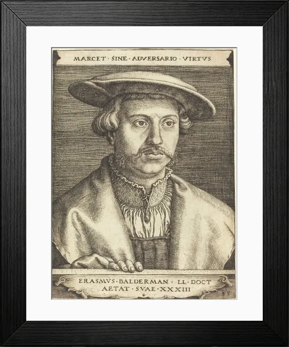 Framed Print : Erasmus Balderman, 1535. Creator: Barthel Beham Framed Print : Erasmus Balderman, 1535. Creator: Barthel Beham