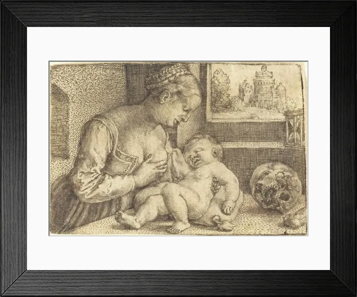 Framed Print : Madonna with Skull, 1520s. Creator: Barthel Beham Framed Print : Madonna with Skull, 1520s. Creator: Barthel Beham