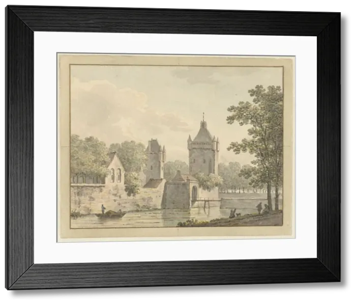Framed Print : Castle De Pol in Vianen, 1769. Creator: Johann Heinrich Muntz Framed Print : Castle De Pol in Vianen, 1769. Creator: Johann Heinrich Muntz