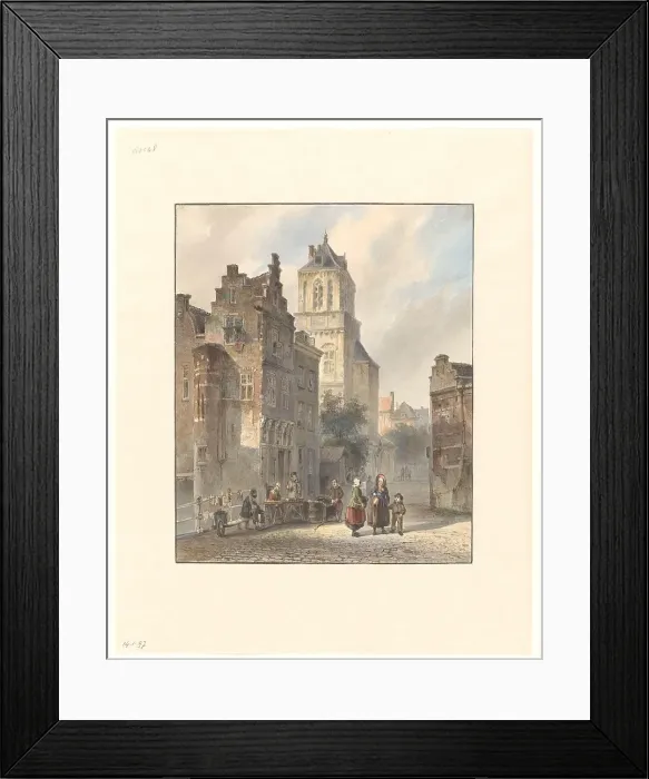Framed Print : View of the town hall of Delft, 1827-1891. Creator: Johannes Bosboom Framed Print : View of the town hall of Delft, 1827-1891. Creator: Johannes Bosboom