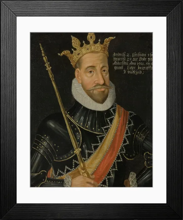 Framed Print : Frederick II, 1534-88, King of Denmark and Norway, c16th century. Creator: Anon Framed Print : Frederick II, 1534-88, King of Denmark and Norway, c16th century. Creator: Anon
