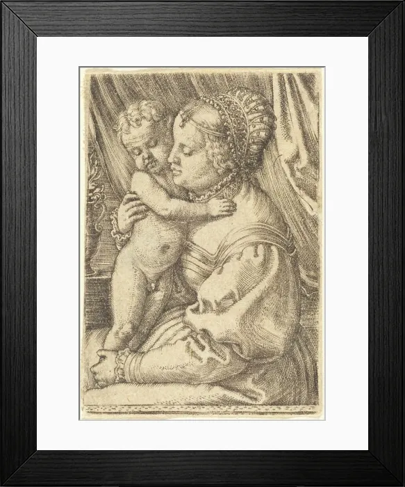 Framed Print : Madonna with Flower Vase, c. 1520. Creator: Barthel Beham Framed Print : Madonna with Flower Vase, c. 1520. Creator: Barthel Beham