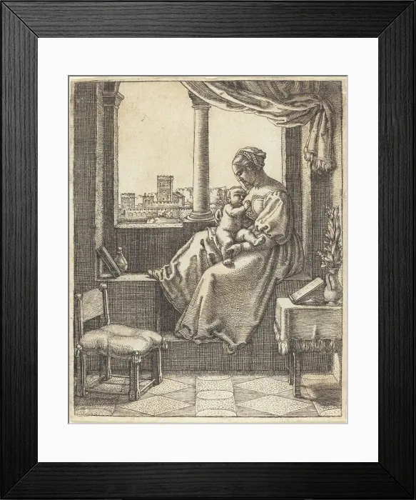 Framed Print : Virgin at the Window. Creator: Barthel Beham Framed Print : Virgin at the Window. Creator: Barthel Beham