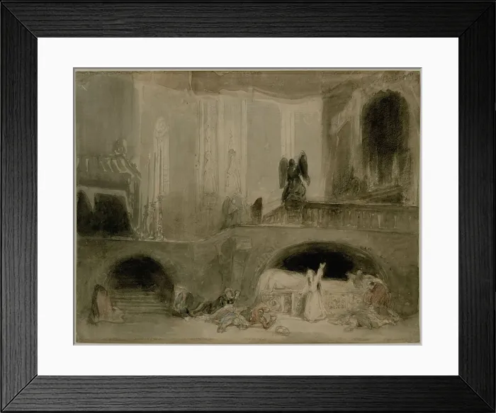 Framed Print : Scene from the Opera Guido et Ginevra, 1839. Creator: Johannes Bosboom Framed Print : Scene from the Opera Guido et Ginevra, 1839. Creator: Johannes Bosboom