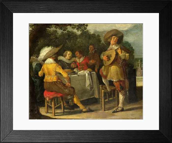 Framed Print : An Outdoor Party, c.1620-c.1630. Creator: Dirck Hals Framed Print : An Outdoor Party, c.1620-c.1630. Creator: Dirck Hals