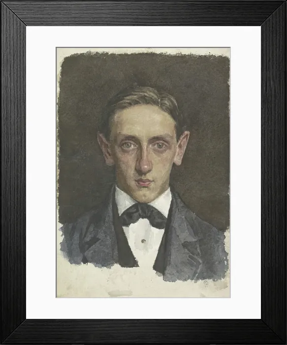 Framed Print : Portrait of a young man, 1874-1925. Creator: Jan Veth Framed Print : Portrait of a young man, 1874-1925. Creator: Jan Veth