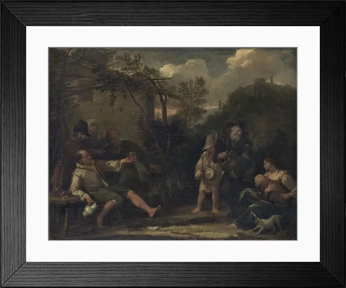 Framed Print : Merry Company, 1675-1702. Creator: Dirck Helmbreeker Framed Print : Merry Company, 1675-1702. Creator: Dirck Helmbreeker