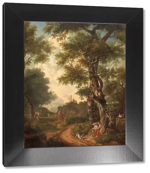 Arcadian landscape with travellers, 1771. Creator: Juriaan Andriessen