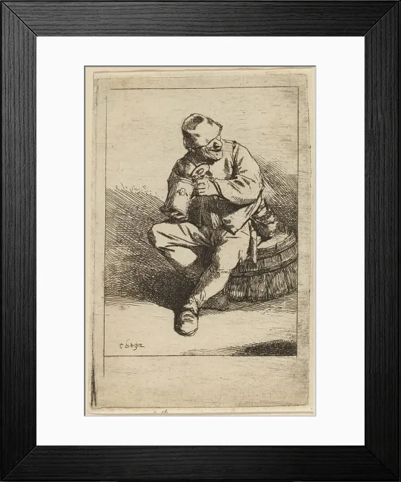 Framed Print : The Drinker. Creator: Cornelis Bega Framed Print : The Drinker. Creator: Cornelis Bega