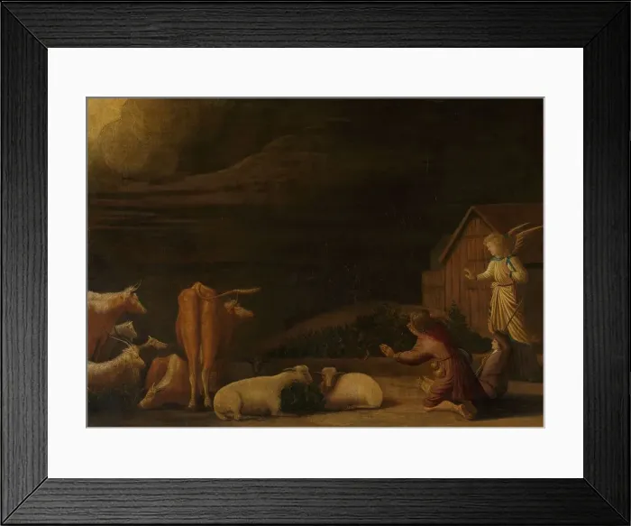 Framed Print : Annunciation to the Shepherds, 1670. Creator: Dirck Wijntrack Framed Print : Annunciation to the Shepherds, 1670. Creator: Dirck Wijntrack