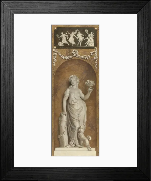 Framed Print : Wallpaper painting with bacchante, 1786. Creator: Juriaan Andriessen Framed Print : Wallpaper painting with bacchante, 1786. Creator: Juriaan Andriessen
