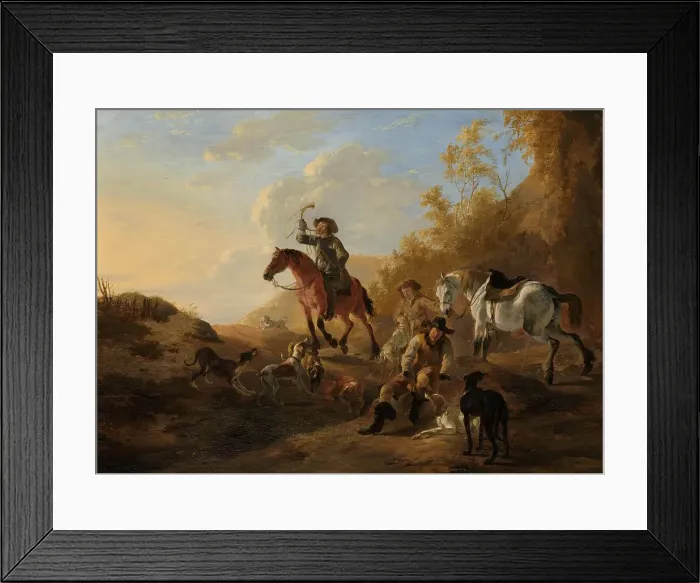 Framed Print : Hunters Resting, c.1650-c.1655. Creator: Dirck Stoop Framed Print : Hunters Resting, c.1650-c.1655. Creator: Dirck Stoop