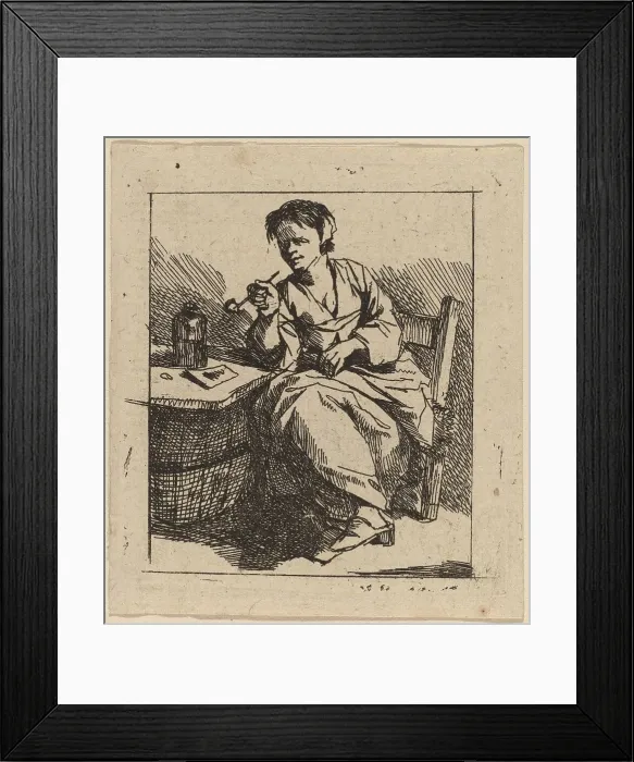 Framed Print : A Woman Smoking. Creator: Cornelis Bega Framed Print : A Woman Smoking. Creator: Cornelis Bega
