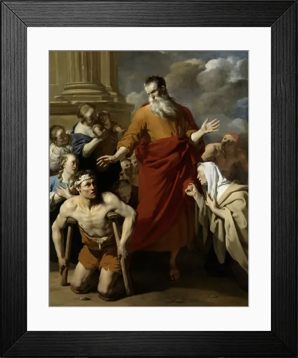 Framed Print : Paul healing a man who could not walk, 1663. Creator: Karel Du Jardin Framed Print : Paul healing a man who could not walk, 1663. Creator: Karel Du Jardin