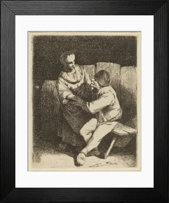 Framed Print : The Refused Caress. Creator: Cornelis Bega Framed Print : The Refused Caress. Creator: Cornelis Bega