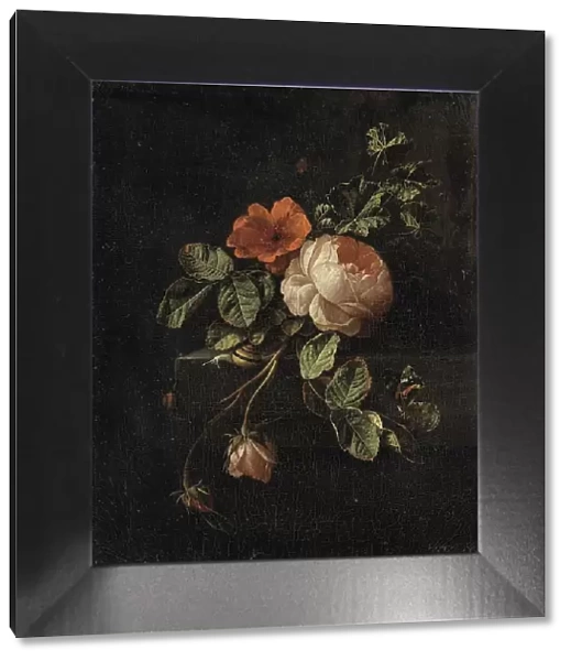 Still Life with Roses, 1670-1708. Creator: Elias Van Den Broeck