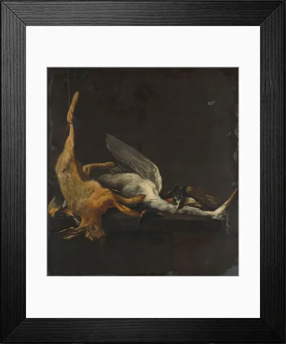 Framed Print : Still Life with Hare, Heron and other Birds, 1630-1652. Creator: Elias Vonck Framed Print : Still Life with Hare, Heron and other Birds, 1630-1652. Creator: Elias Vonck