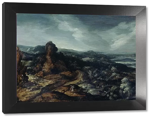 Panoramic Landscape with Tobias and the Angel, 1615-1625. Creator: Kerstiaen de Keuninck