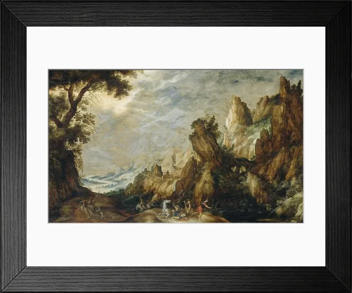 Framed Print : Landscape with Conversion of Saint Paul, 1600-1625. Creator: Kerstiaen de Keuninck Framed Print : Landscape with Conversion of Saint Paul, 1600-1625. Creator: Kerstiaen de Keuninck