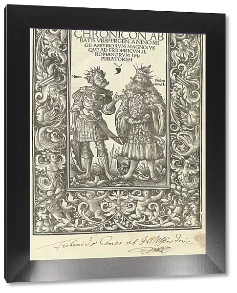 Chronicon Abbatis Urspergen, 1515. Creators: Daniel Hopfer, Burchard of Ursperg