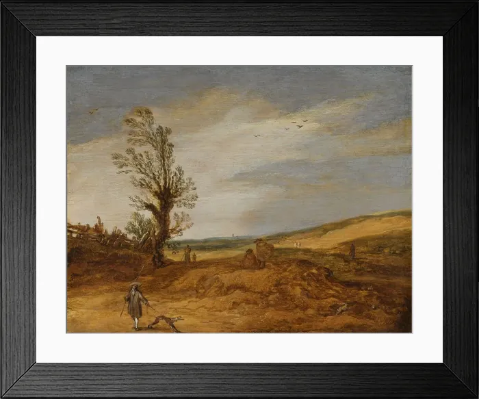 Framed Print : A View in the Dunes, 1629. Creator: Esaias van de Velde Framed Print : A View in the Dunes, 1629. Creator: Esaias van de Velde