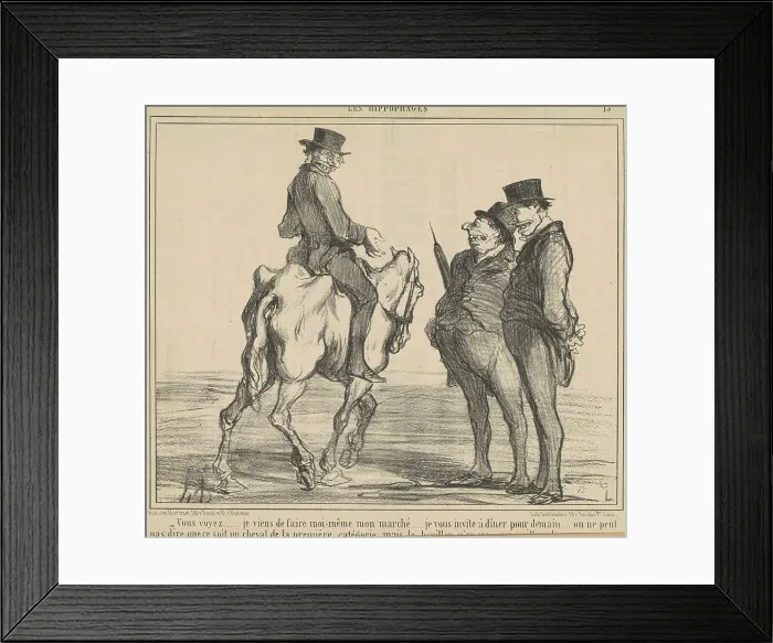 Framed Print : Vous voyez... je viens de faire... mon marché... 19th century. Creator: Honore Daumier Framed Print : Vous voyez... je viens de faire... mon marché... 19th century. Creator: Honore Daumier