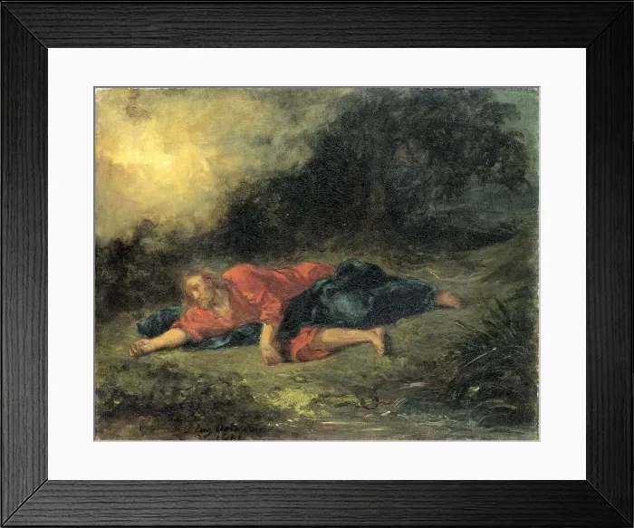 Framed Print : The Agony in the Garden, 1851. Creator: Eugene Delacroix Framed Print : The Agony in the Garden, 1851. Creator: Eugene Delacroix