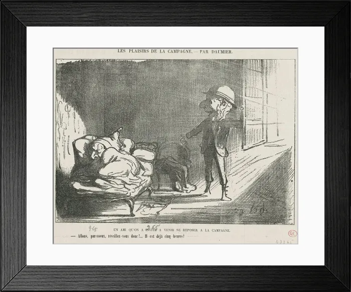 Framed Print : Un ami qu'on a invité... 19th century. Creator: Honore Daumier Framed Print : Un ami qu'on a invité... 19th century. Creator: Honore Daumier