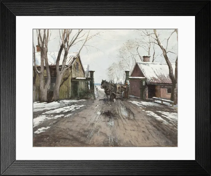 Framed Print : At the City Toll Gate, 1892. Creator: Victor Forssell Framed Print : At the City Toll Gate, 1892. Creator: Victor Forssell