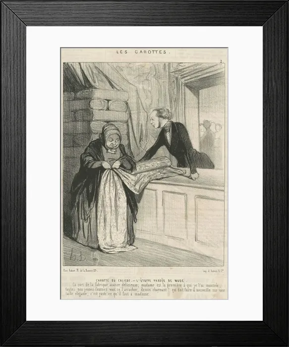 Framed Print : Carotte du calicot, 19th century. Creator: Honore Daumier Framed Print : Carotte du calicot, 19th century. Creator: Honore Daumier