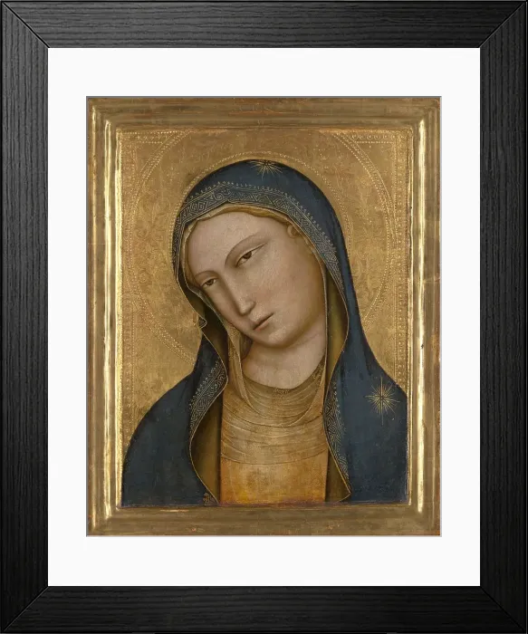 Framed Print : Bust of Saint Mary (formerly entitled Madonna), c.1381-c.1425. Creator: Lorenzo Monaco Framed Print : Bust of Saint Mary (formerly entitled Madonna), c.1381-c.1425. Creator: Lorenzo Monaco